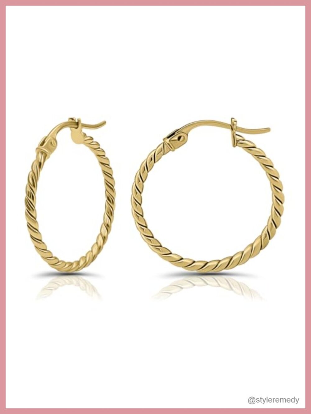 925 Sterling Silver Twist Rope Round Hoop Earrings 15mm 20mm 25mm 30mm 35mm